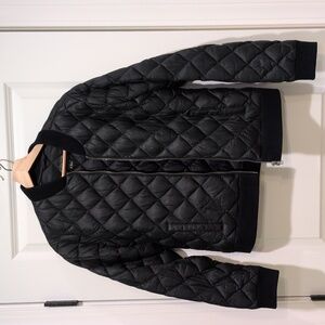 Black LL Bean Puffy Bomber Jacket
